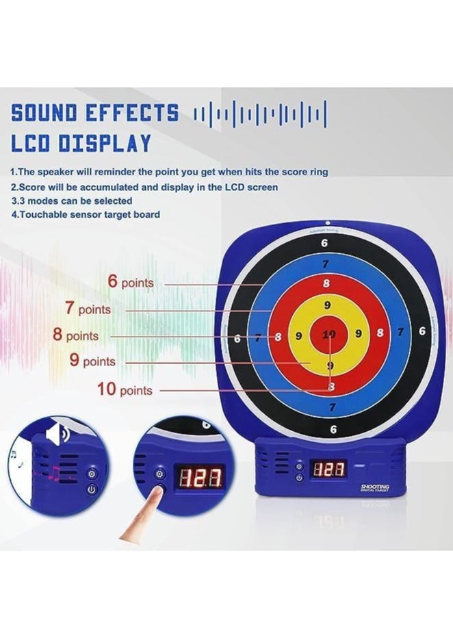 UKR Electronic Shooting Target Toy – Round Digital Scoring Game for Boys Ages 5-10+ with 2 Foam Dart Blasters – Fun Interactive Play - Image 4