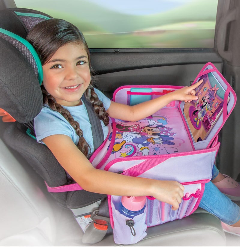 Minnie Mouse Kids Travel Tray for Toddler, Car Seat Tray for Roadtrip Essentials & Activities - Image 1