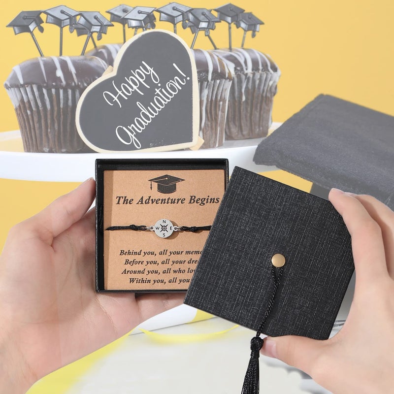 SAM & LORI Graduation Gifts for Her Him 2025 High School 5th 6th 8th Grade Preschool College Teen Girls Bracelet Boys Cards Elementary Middle Kindergarten Nursing Daughter Personalized Women Link - Image 2