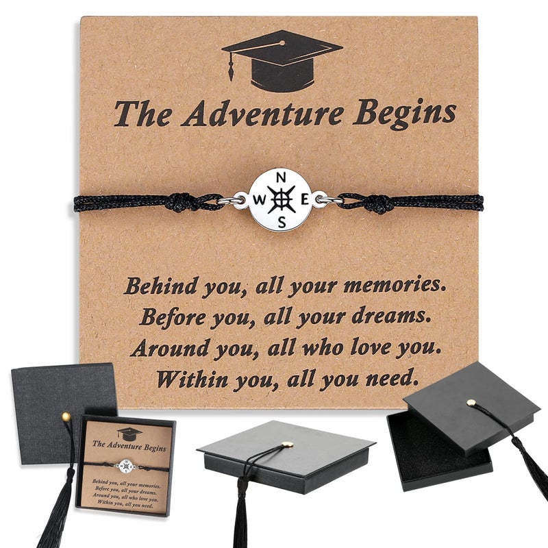 SAM & LORI Graduation Gifts for Her Him 2025 High School 5th 6th 8th Grade Preschool College Teen Girls Bracelet Boys Cards Elementary Middle Kindergarten Nursing Daughter Personalized Women Link - Image 1