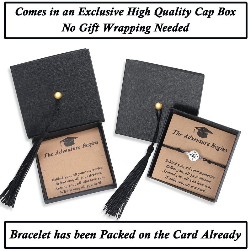 SAM & LORI Graduation Gifts for Her Him 2025 High School 5th 6th 8th Grade Preschool College Teen Girls Bracelet Boys Cards Elementary Middle Kindergarten Nursing Daughter Personalized Women Link - Image 5