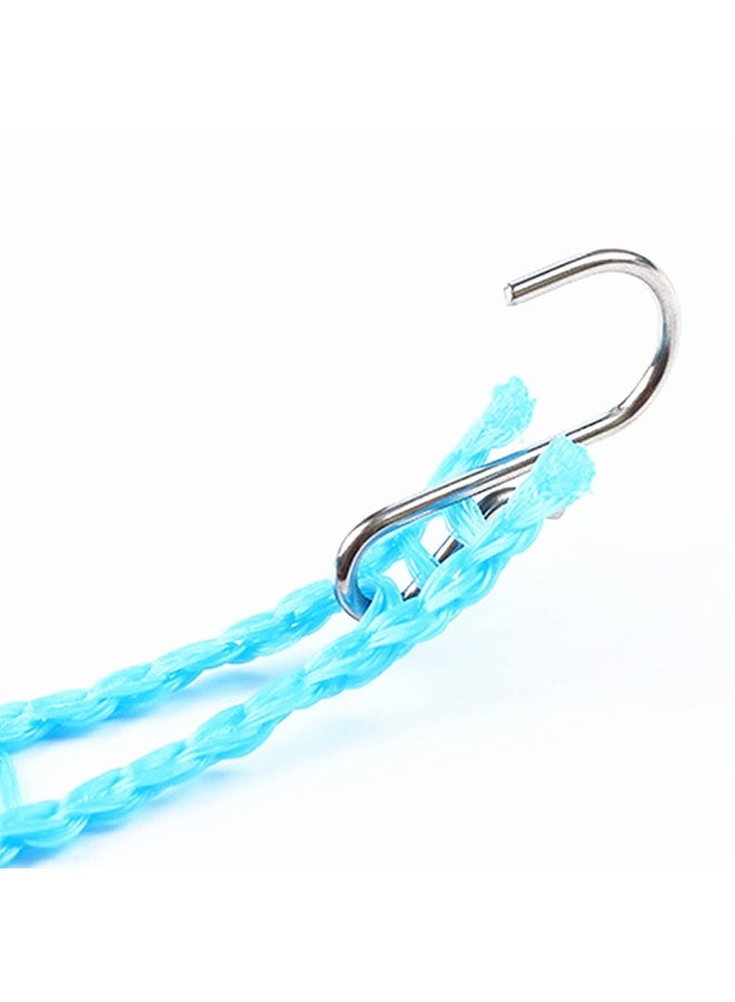 Winner Clotheslines 3Pack Blue Pink Green Clothes Drying Rope Portable Windproof 5m Clothesline for Camping Travel Indoor Outdoor Laundry Clothes Line - Image 3