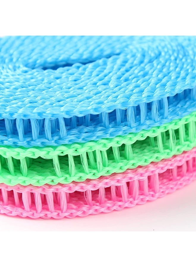Winner Clotheslines 3Pack Blue Pink Green Clothes Drying Rope Portable Windproof 5m Clothesline for Camping Travel Indoor Outdoor Laundry Clothes Line - Image 4