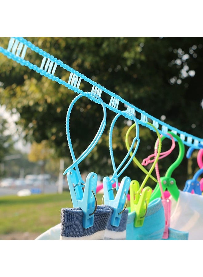 Winner Clotheslines 3Pack Blue Pink Green Clothes Drying Rope Portable Windproof 5m Clothesline for Camping Travel Indoor Outdoor Laundry Clothes Line - Image 2