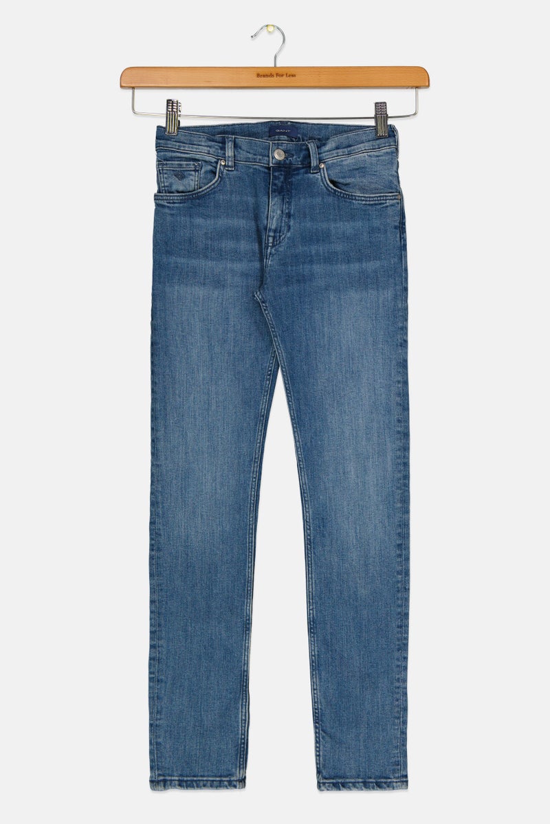 GANT Kids Girl Skinny Fit Washed Jeans, Blue  - Image 1