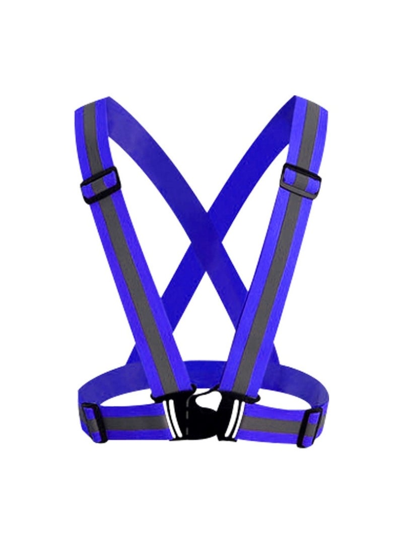 Huitich - High-Visibility Reflective Safety Belt, Safety Waist Belt, and Safety Jacket Blue - Image 1