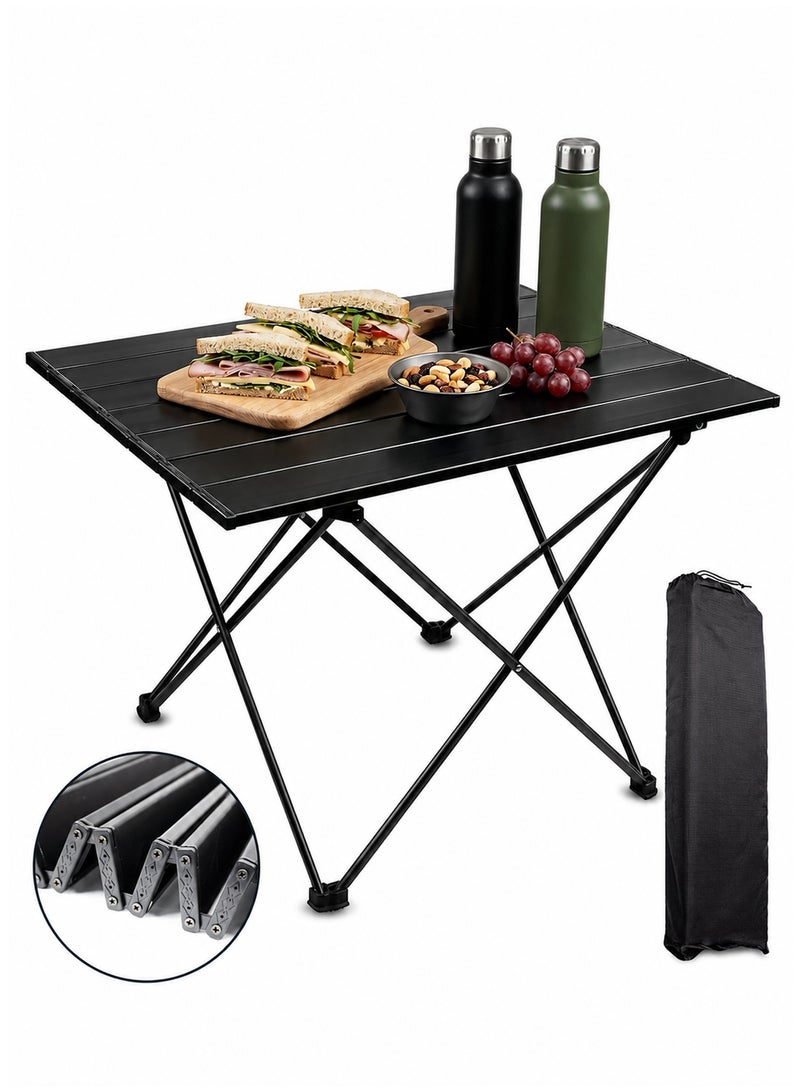 CUBEXELL Folding Camping Table, Ultra-light and high-quality outdoor table with storage bag for Camping, Hiking, Backpacking, Picnic, Beach, BBQ Black 57 cm *  41 cm* 40 cm - Image 1