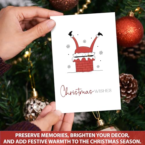 AUDREE Christmas Cards With Envelopes & Matching Stickers (20 Pack 4"x6") - Assortment Boxed Holiday Card - Perfect for Happy Holidays Cards, Xmas Card - Thoughtful Gift Idea for Friends and Family - Image 5