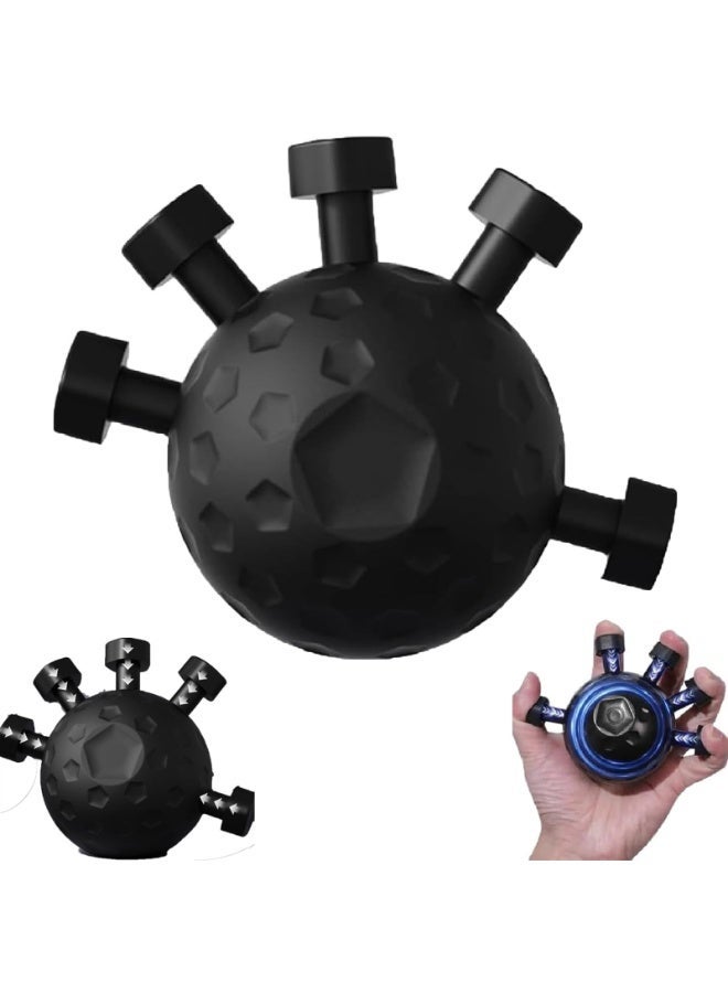 Finger Grip Strengthener – 2026 Upgraded Hand Grip Strengthener Finger Exerciser | Adjustable Finger Gripper Tool for Musicians, Climbers, Fitness – Compact & Portable (Black) - Image 1
