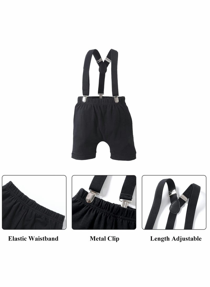 Baby Boys First Birthday Outfit, Size 80 Baby Boy Outfit, Formal Suit Gentleman Romper Bow-tie Pants Outfits Set - Image 5