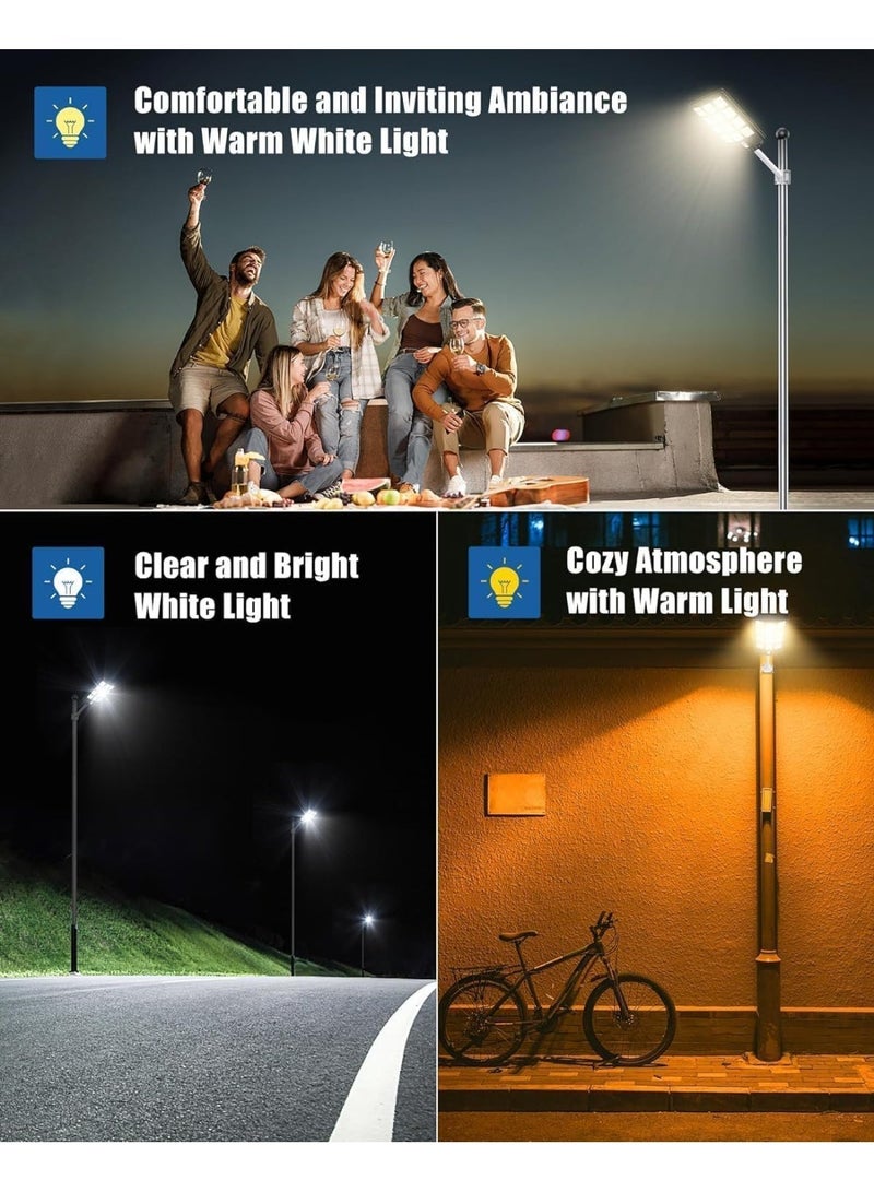 SYXUMLKLS كشاف ضوء الفيضانات الشمسي LED أبيض - تحكم عن بعد - مقاوم للماء - يعمل تلقائيًا طوال الليل - Image 4