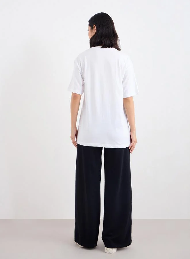 Styli Styli Oversized T-Shirt and Wide Leg Jogger Co-Ords