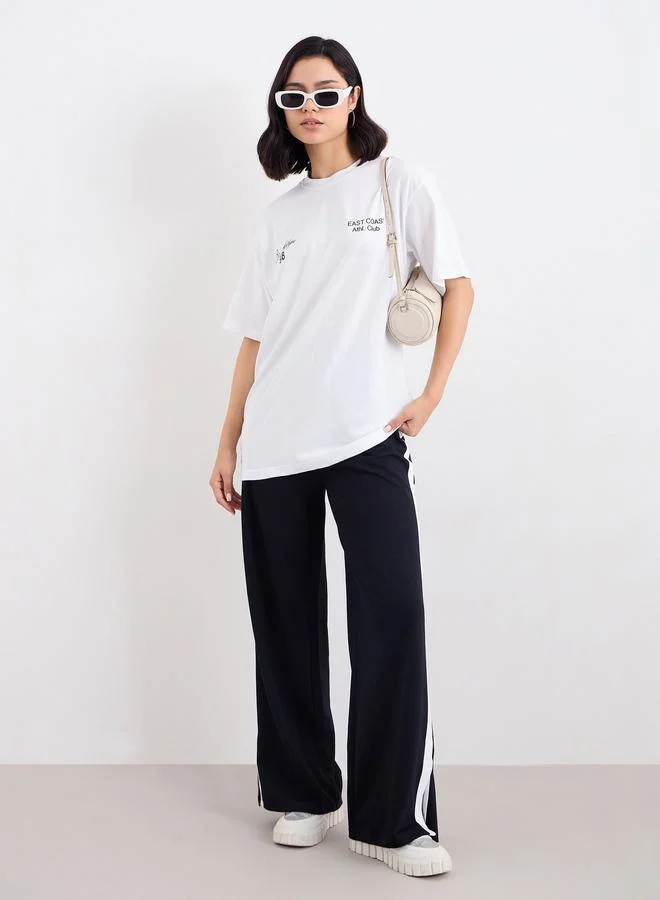 ستايلي Styli Oversized T-Shirt and Wide Leg Jogger Co-Ords