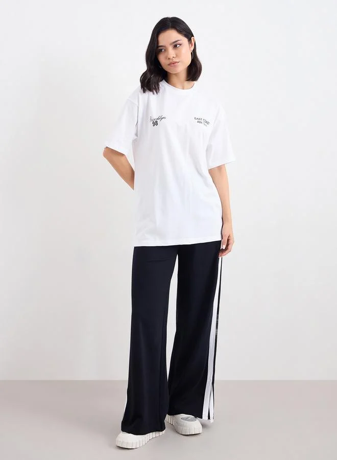 ستايلي Styli Oversized T-Shirt and Wide Leg Jogger Co-Ords