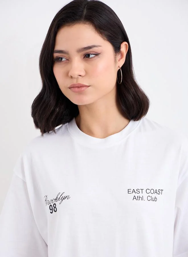 Styli Styli Oversized T-Shirt and Wide Leg Jogger Co-Ords