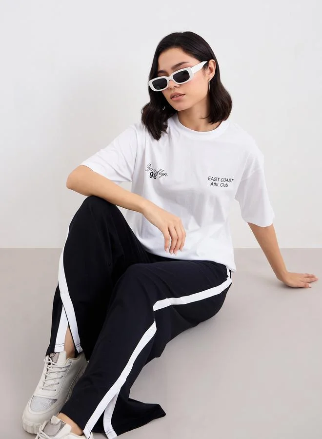 Styli Styli Oversized T-Shirt and Wide Leg Jogger Co-Ords