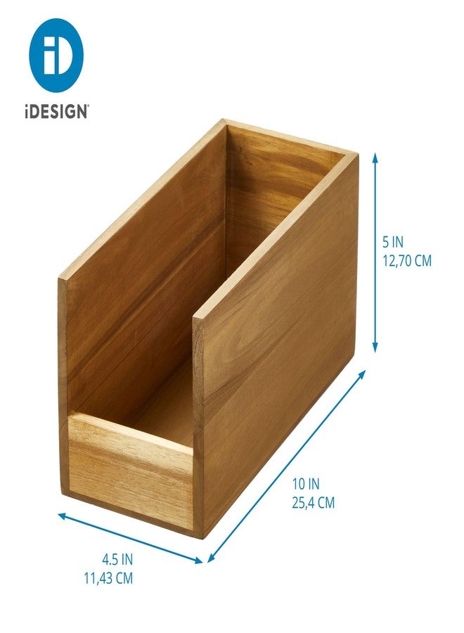 إنترديزاين صندوق تخزين مفتوح من الأمام من خشب الأكاسيا من إنترديزاين آيديزاين لتنظيم المؤن - طبيعي - Image 2