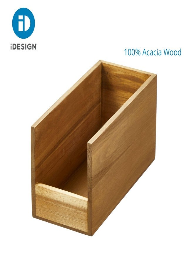 إنترديزاين صندوق تخزين مفتوح من الأمام من خشب الأكاسيا من إنترديزاين آيديزاين لتنظيم المؤن - طبيعي - Image 4