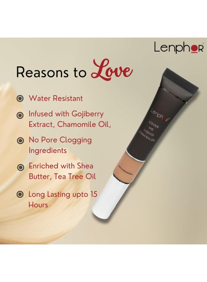 Lenphor Cover Me Liquid Concealer/Corrector Ivory 10ml | High-Coverage, Natural-Looking Finish - Image 4