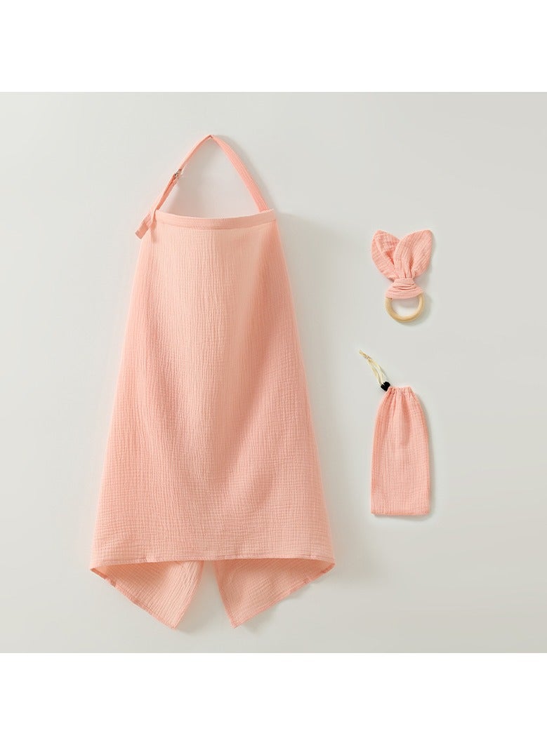 Breastfeeding Cover Set Nursing Scarf for Moms Pure Cotton Gauze Breathable and Anti-Exposure Portable for Outdoor Use 3-Piece Privacy Cover Kit  - Image 1