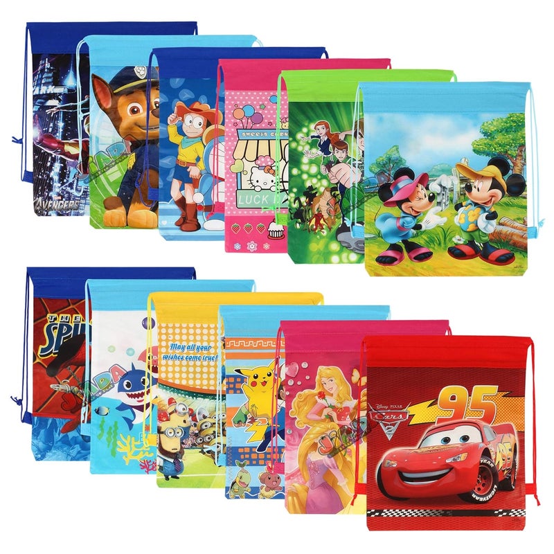 JIADA Return Gifts Set of Cartoon Printed Kids Haversack Bags (Pack of 12) - Image 2