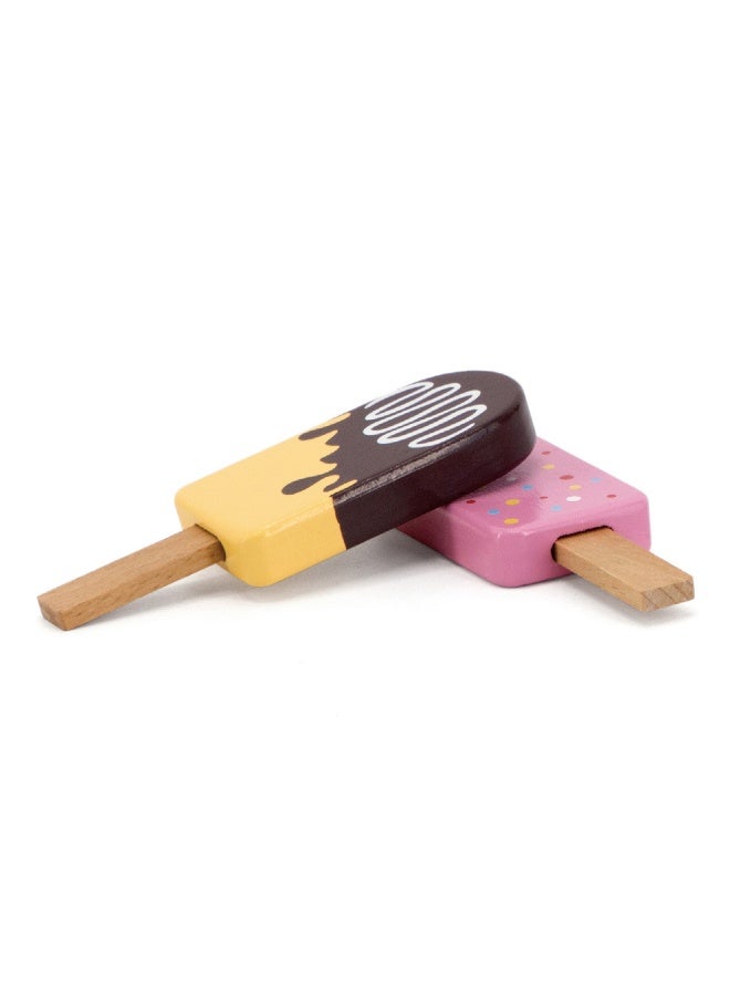 Viga Wooden Ice Cream Play Set with Stand – 6 Colorful Ice Pops for Pretend Play – Roleplay Toy for Kids Ages 3 and Up - Image 3