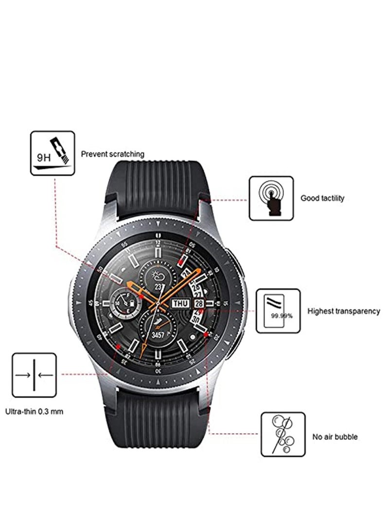 (3Pack) Screen Protector Compatible For Samsung Galaxy Watch7 44mm Ultra Clear 2.5D Slim 9H Tempered Glass Film (Watch7 44mm Clear Glass) - Image 2