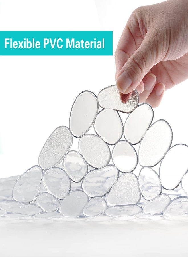 Coopay 4 Pack Kitchen Sink Mats Pebble PVC Eco-Friendly Kitchen Adjustable Stainless Steel/Porcelain Dish Drying Pad Protector for Bottom of Sink, 15.8 x 11.8 inches, Clear - Image 3