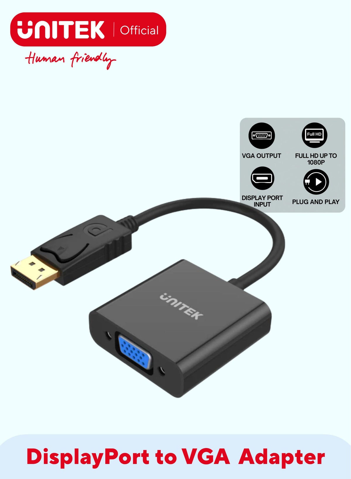 UNITEK Displayport To Vga Converter