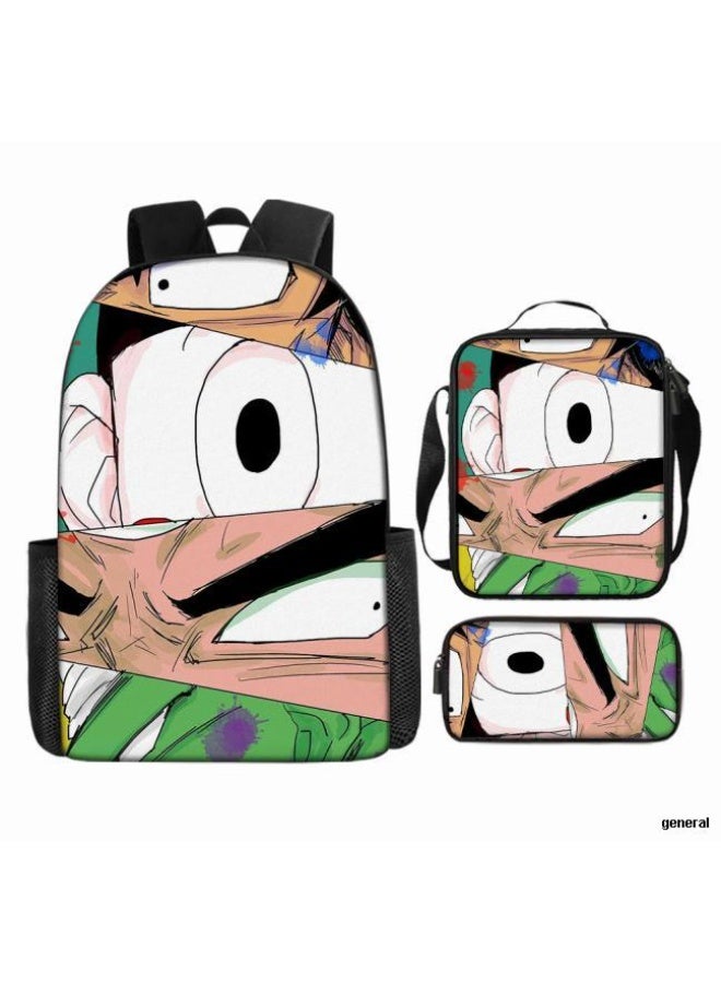 general Common universal printed backpack - three-piece backpack combination (available for students, children, friends on outings, mountain climbing, etc.) - 26 - Image 1