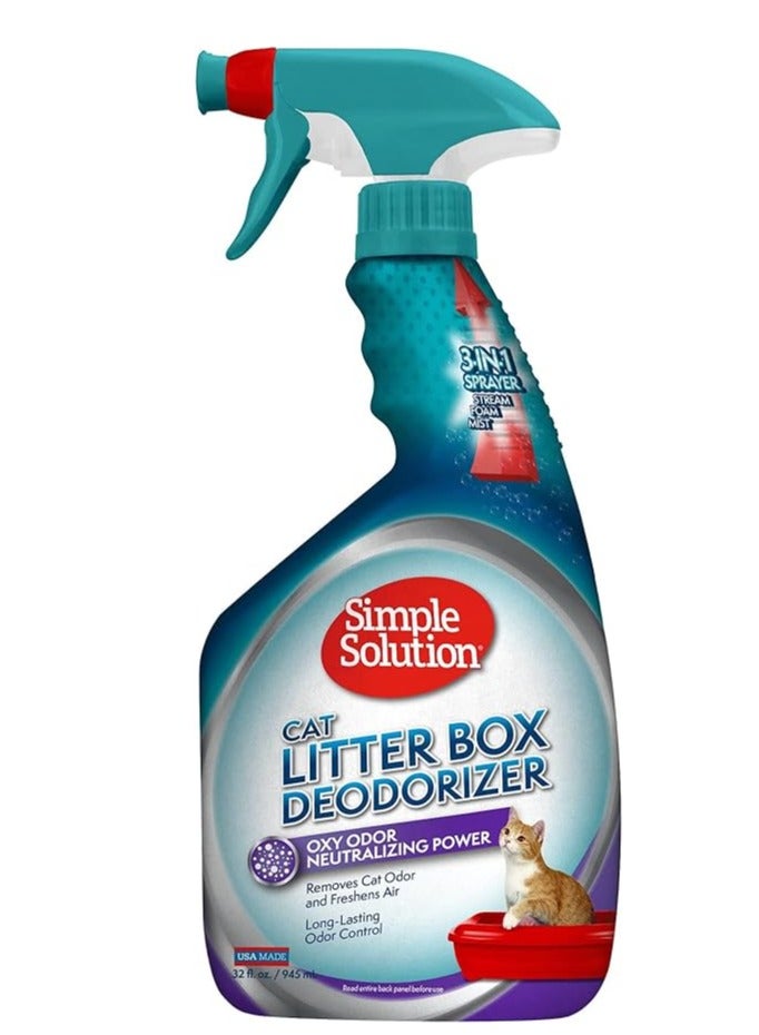 Simple Solution Simple Solution Cat Litter Deodorizer | Litter Box Odor Eliminator | 32 Ounces  - Image 1