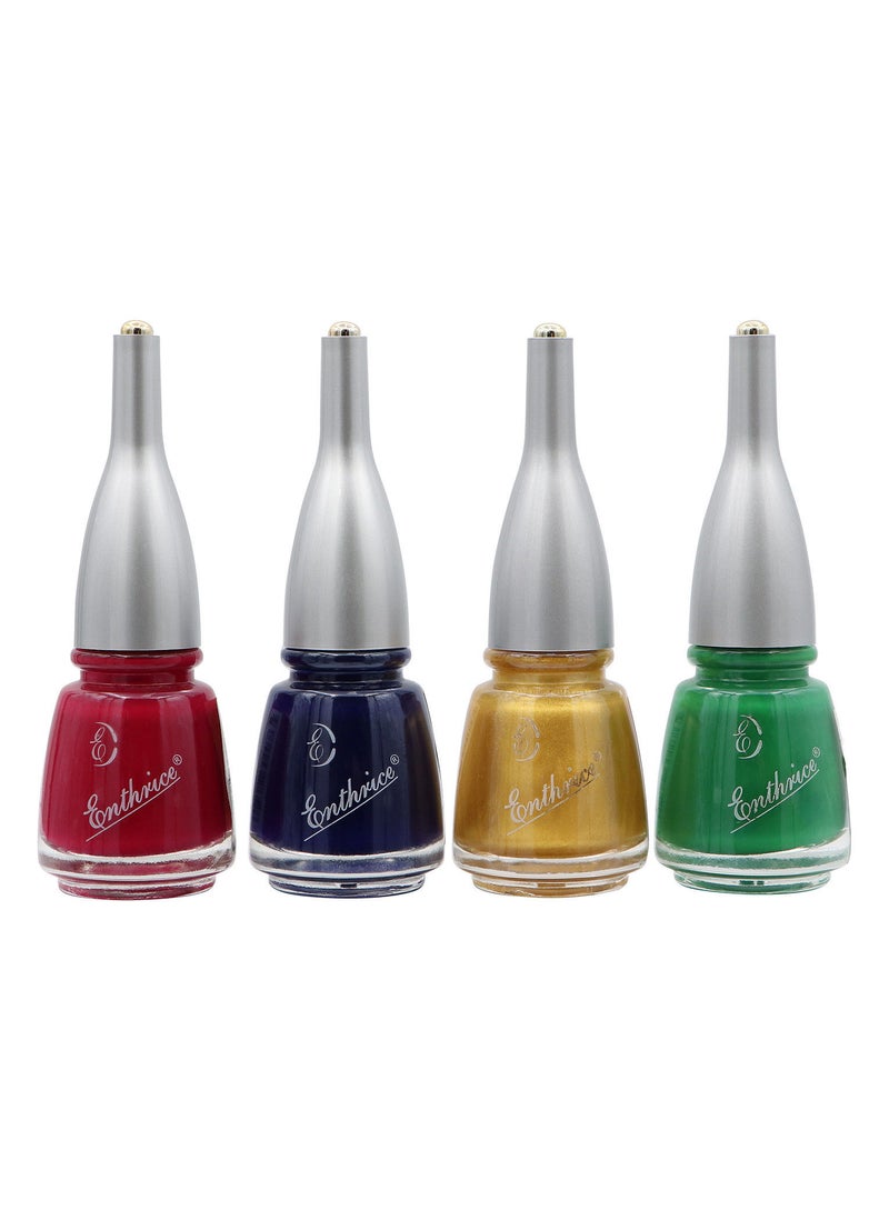Enthrice Quick Dry Nail Polish 15ml Combo 1-9-16-34 Pack of 4 - Image 1