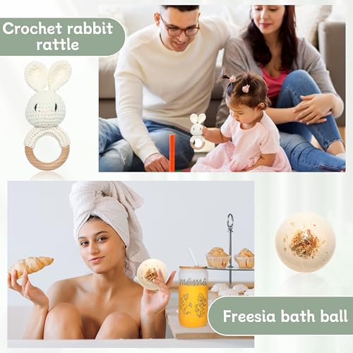 Naozinebi New Mom Gift Set Baby Shower Gifts Basket for Newborn Sage Green Pregnancy Gift for Women After Birth Postpartum Essentials for Expecting Mom to Be Mothers Day Birthday Gifts for First Time Mother - Image 5