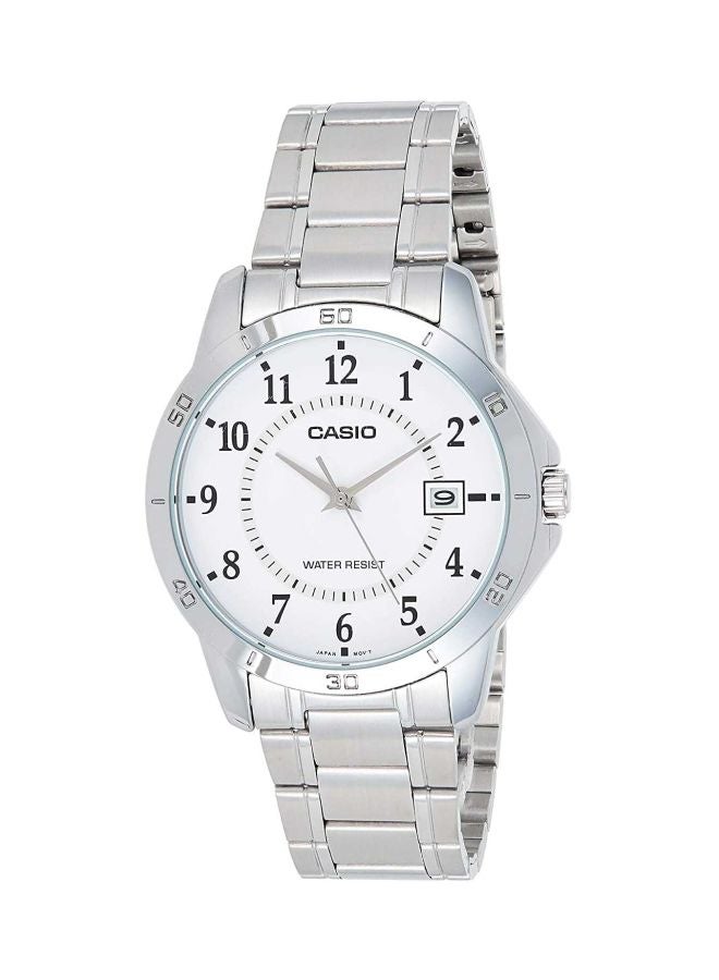 CASIO Men Dress Analog Watch MTP-V004D-7 - 40 mm - Silver - Image 1