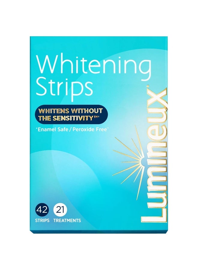 Lumineux Teeth Whitening Strips 21 Treatments, 42 Strips Certified Non Toxic Sensitivity Free Whiter Teeth 7 Days NO Artificial Flavours, Colours, SLS Free, Dentist Formulated - Image 1