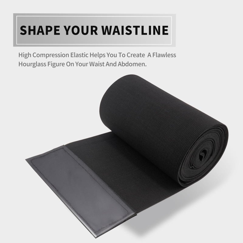 Giloner Upgraded Waist Trainers For Women Belly Fat,Postpartum Belly Wrap For Tummy Control,Bandage Wrap Waist Trainer Black - Image 4