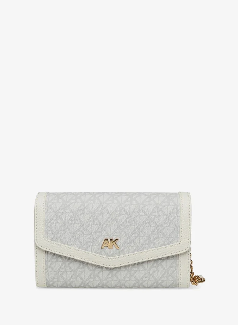 آن كلاين Anne Klein Monogram Patterned Flap Crossbody Bag