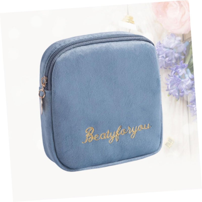 GALPADA Portable Waterproof Sanitary Towel Storage Pouch Multi-Functional Zippered Diaper Bag for Travel Large Capacity Coin Purse for Women and Girls - Image 3