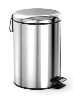 AKC 20 Liters Matte Finish Step Trash Can | Quiet-Close Lid, Fingerprint-Proof, Stainless Steel | Sleek Pedal Bin for Kitchen, Bathroom & Home Use  - Image 1