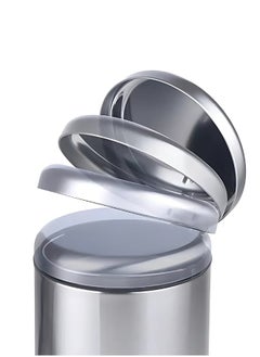 AKC 20 Liters Matte Finish Step Trash Can | Quiet-Close Lid, Fingerprint-Proof, Stainless Steel | Sleek Pedal Bin for Kitchen, Bathroom & Home Use  - Image 3