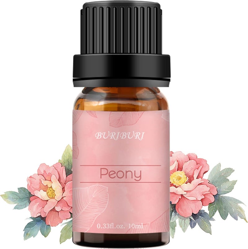 BURIBURI Peony Essential Oil Mother's Day Gifts Set for Women, 100% Pure, Undiluted, Natural Aromatherapy Peony Oils Essential 10ml for Diffuser, Soap Making Candle Making, Massage - Image 1