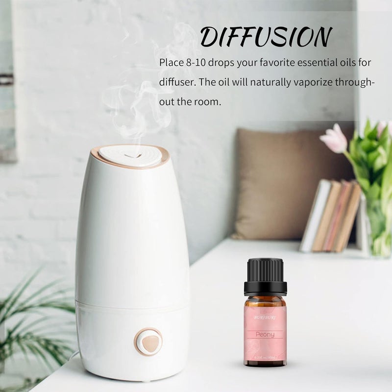 BURIBURI Peony Essential Oil Mother's Day Gifts Set for Women, 100% Pure, Undiluted, Natural Aromatherapy Peony Oils Essential 10ml for Diffuser, Soap Making Candle Making, Massage - Image 4