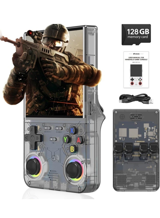 YunLone R36 Ultra Retro Handheld Game Console, 4.0-Inch 720x720 IPS HD Display, Preloaded 20000+ Games, Linux Open Source WiFi, Dual Joystick Portable Travel Gift for Gamers & Adults (Black) - Image 1