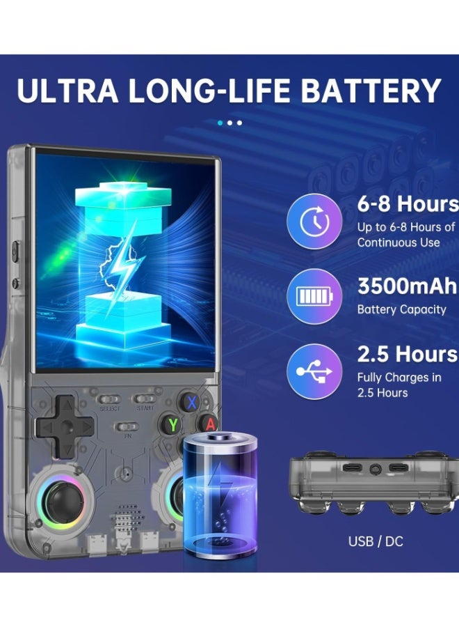 YunLone R36 Ultra Retro Handheld Game Console, 4.0-Inch 720x720 IPS HD Display, Preloaded 20000+ Games, Linux Open Source WiFi, Dual Joystick Portable Travel Gift for Gamers & Adults (Black) - Image 5