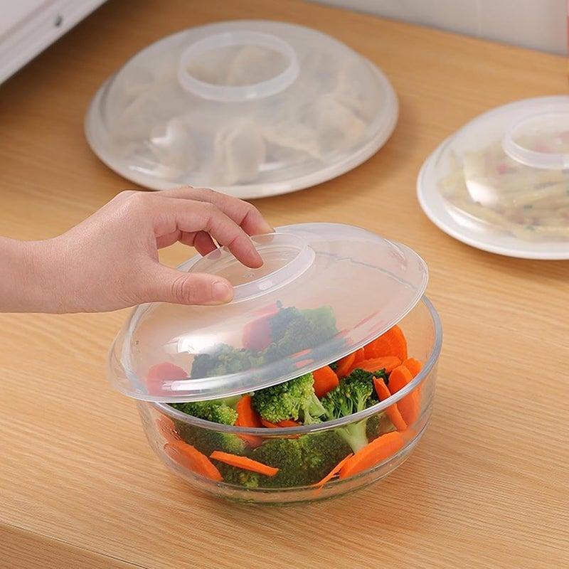 Microwave Food Cover - Clear Kitchen Plate Lid with Vent,Food Cover Microwave,for Oven Home Cooking Bakeware Cake Dorm Bowl Dish - Image 2