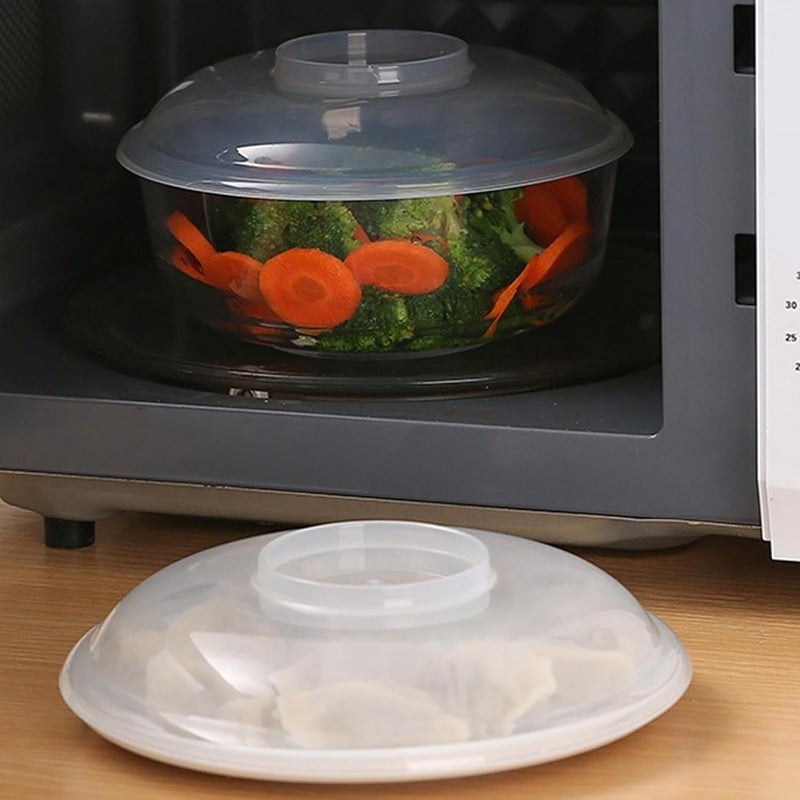 Microwave Food Cover - Clear Kitchen Plate Lid with Vent,Food Cover Microwave,for Oven Home Cooking Bakeware Cake Dorm Bowl Dish - Image 3