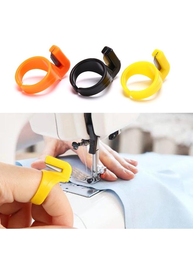 Plastic Thimble Sewing Ring Thread Cutter Finger Knife Sewing Craft DIY Tool  - Image 2