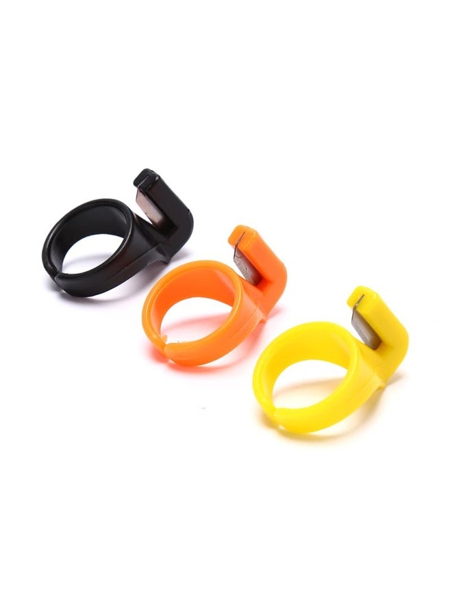 Plastic Thimble Sewing Ring Thread Cutter Finger Knife Sewing Craft DIY Tool  - Image 4