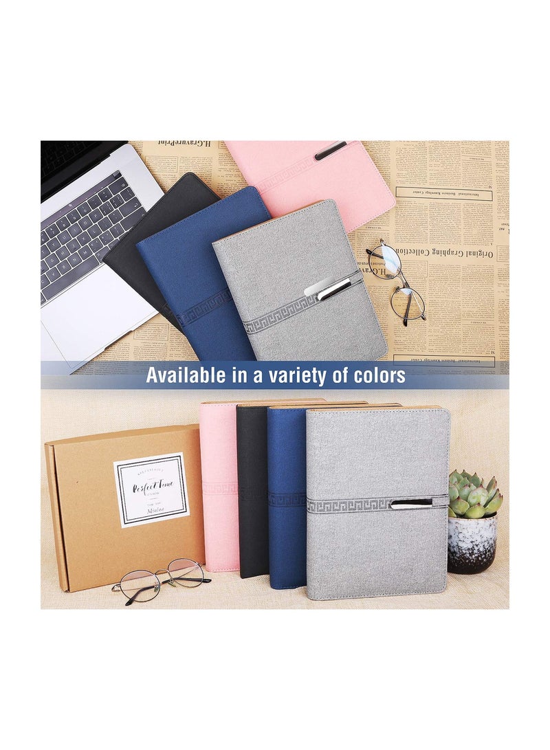 SOLARAE PU Leather A5 Notebook with 160 Thick Pages, Refillable Loose Leaf, Classic Lined Design, Includes Pocket and Pen Holder, Ideal for Business, Memo, and Sketching (with Pen) - Image 4