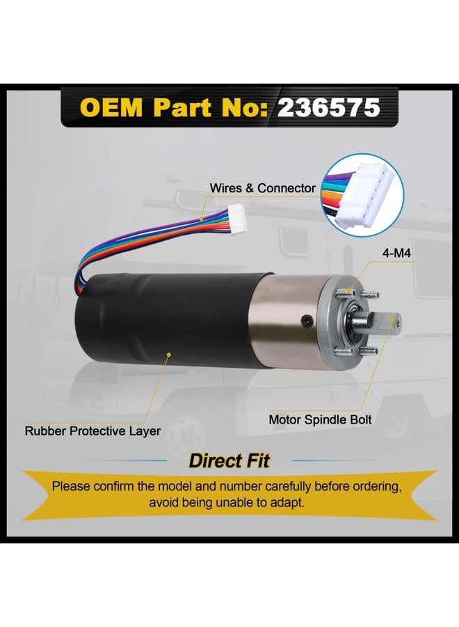 FHRHRY 236575, Rv In-Wall Slide-Out Motor Compatible With Lippert Schwintek Slide System, Ig-42 10Mm Assembly, For Travel Trailer And Camper | 300:1 High Torque Gear Ratio, 12V - Image 5